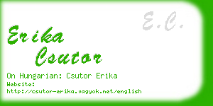 erika csutor business card